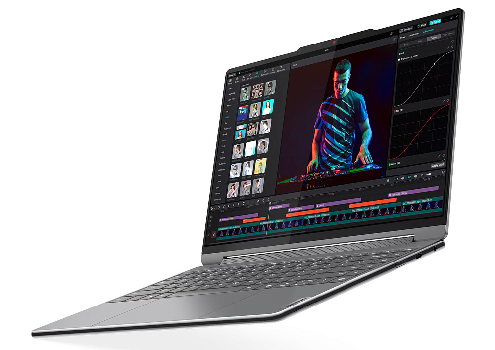 Ноутбук-трансформер Lenovo Yoga 9 2-in-1 14IMH9 83AC005ERK, Luna Grey, 14" 4K OLED 60Hz Touch + Lenovo® Slim Pen, Intel® Core™ Ultra 7 155H, Intel® Arc™ Graphics, 32 GB LPDDR5x-7467, 1 TB SSD PCIe GEN4, WINDOWS 11 HOME, КЛАВИАТУРА RU/US, гарантия 1 год, фото 5