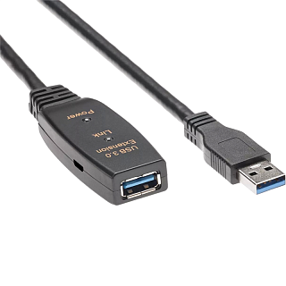Кабель Vcom USB3.0-repeater, USB 3.0 Type-AM, USB 3.0 Type-AF, 15 м