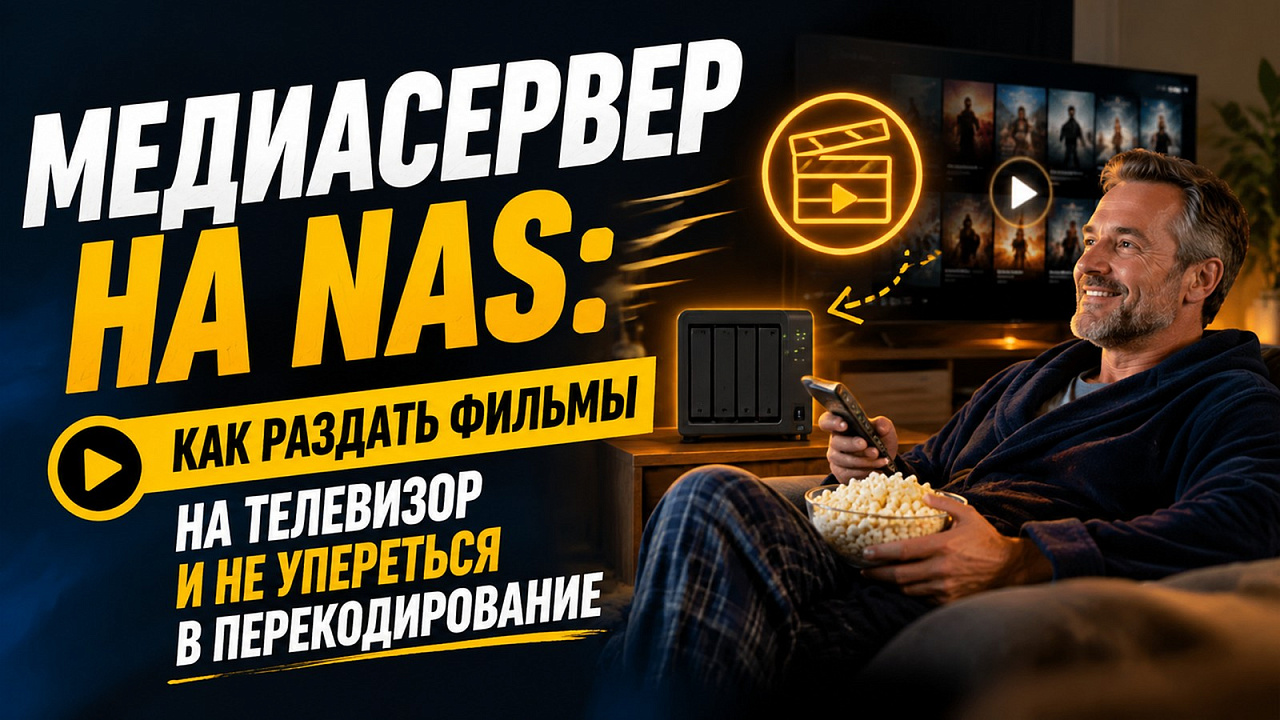 Медиасервер на NAS: как раздать фильмы на телевизор и не упереться в перекодирование