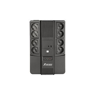 ИБП Powerman Brick 650 PLUS, 360 Вт, Line-Interactive, 8 розеток, Schuko