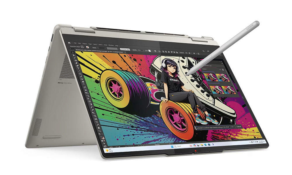 Ноутбук Lenovo Yoga 7 83JR0062RK, 14" Touch+Pen, AMD Ryzen AI 7 350, AMD Radeon 860M, 24GB LPDDR5x, SSD1TB, NO OS, RU/US, фото 2
