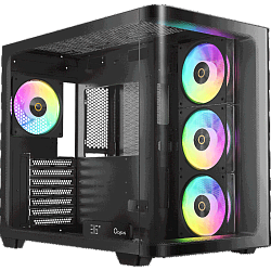 Корпус ПК Ocypus Iota C70 Curve BK ARGB, Midi-Tower, 4×120 мм ARGB, 2×USB‑A 3.0 + 1×USB‑C 3.1, ATX/mATX/mITX, чёрный