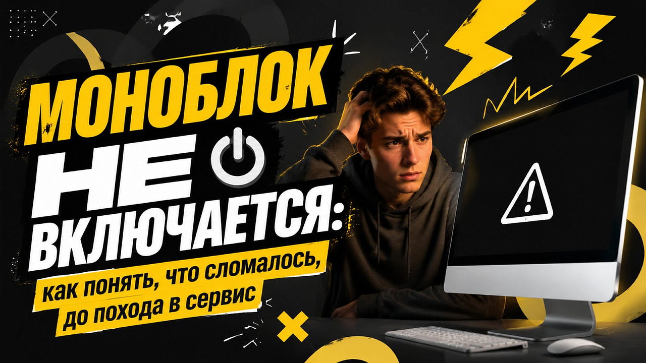 Моноблок не включается: как понять, что сломалось, до похода в сервис