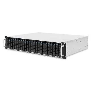 Дисковая полка AIC XJ1-20247-02, 2U, 24 отсека 2,5″ горячей замены, SAS 24G, 2 контроллера, БП 800 Вт (1+1)
