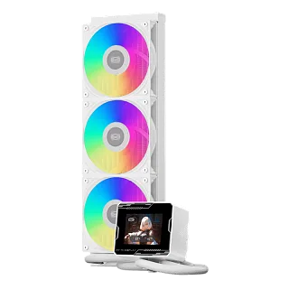 Система жидкостного охлаждения PcCooler GT360M ARGB Display WH, вентилятор 120 мм, шум 33.7 дБА