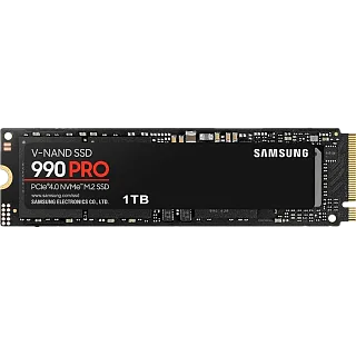 Твердотельный накопитель Samsung SSD 990 PRO, 1 ТБ, TLC, чтение 7450 МБ/с, 600 ТБ, MZ-V9P1T0CW