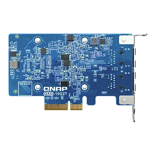 Сетевая карта QNAP QXG-10G2T Dual-port BASET 10GbE network expansion card; low-profile form factor; PCIe Gen3 x4 (QNAP QXG-10G2T)