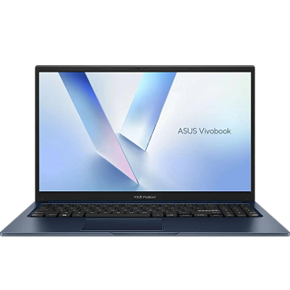 Ноутбук ASUS X1504MA-BQ601 15.6"(1920x1080 (матовый) IPS)/Intel Core 3 304(1.5Ghz)/8192Mb/256PCISSDGb/noDVD/Int:Shared/Cam/BT/WiFi/42WHr/war 1y/1.7kg/Quiet Blue/DOS