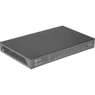 Коммутатор 8-port gigabit Smart PoE+ Switch with 2 SFP uplink ports,desktop mount, 8 802.3af/at compliant PoE+ ports, 2 SFP uplink ports, 58W PoE budget, L2 switch features (TP-Link SG2210P)