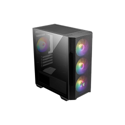 Корпус ПК MSI MAG FORGE M100R, Mini‑Tower, 4×120 мм ARGB, 2×USB 2.0, 1×USB 3.0, mATX, mITX, чёрный