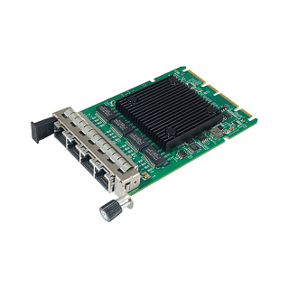 Сетевая карта Sunrich N-830, OCP 3.0, 4 порта RJ-45 1 Гбит/с, Intel I350-AM4
