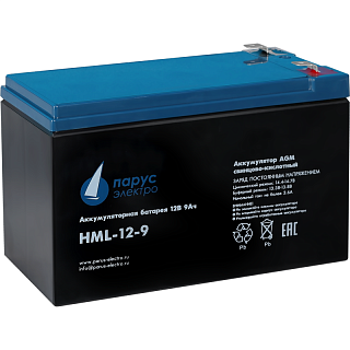 Батарея для ИБП Парус электро HML-12-9, 12 В, 9 А·ч