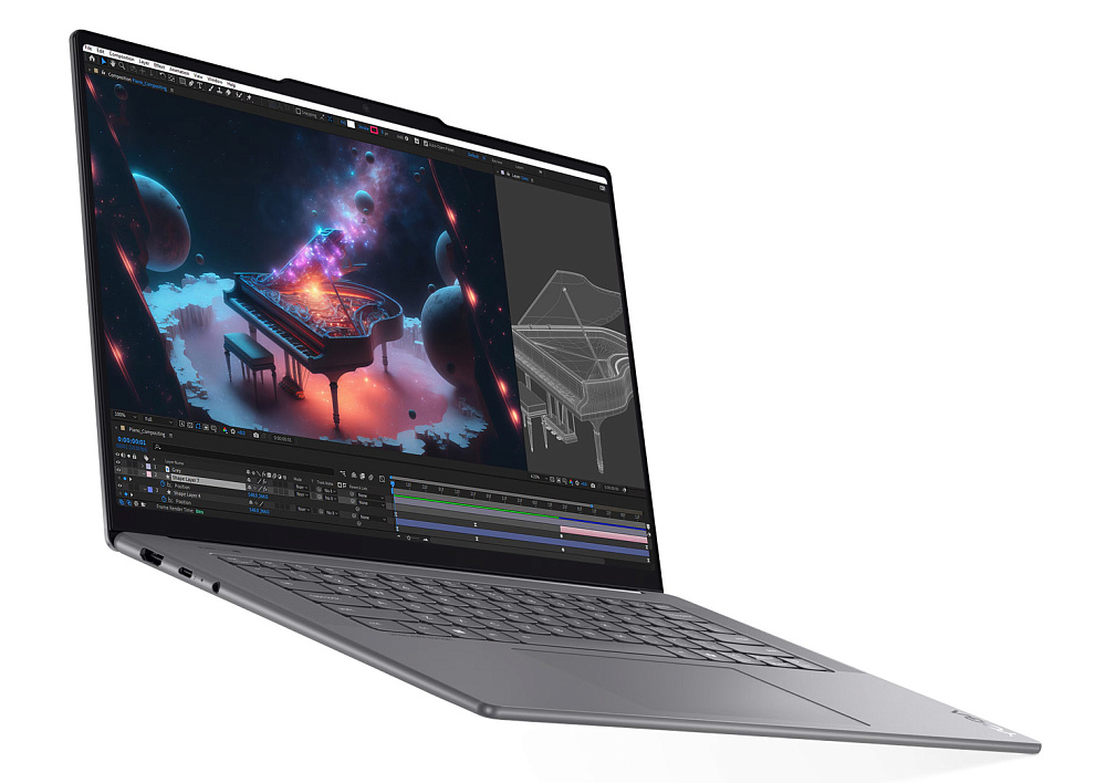 Ноутбук Lenovo Yoga Slim 7i Aura Edition 15ILL9 83HM004MRK Luna Grey, 15,3" 2.8K WQXGA+ IPS 120Hz, Intel® Core™ Ultra 7 256V, Intel Arc Graphics, 16 GB LPDDR5x-8533, 1 TB SSD PCIe GEN4, WINDOWS 11 HOME, КЛАВИАТУРА RU/US, гарантия 1 год, фото 5