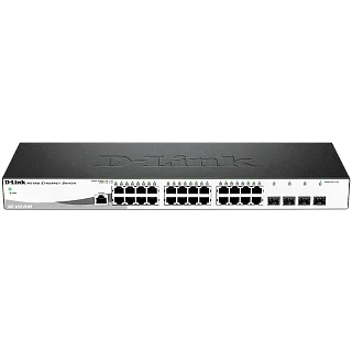 Коммутатор Managed L2 Metro Ethernet Switch 24x1000Base-T, 4x1000Base-X SFP, Surge 6KV, CLI, RJ45 Console (D-Link DGS-1210-28/ME/A2B)