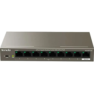 PoE-коммутатор Tenda TEG1109P-8-102W неуправляемый, 9 портов 1 Гбит/с, 8 PoE, 92 Вт