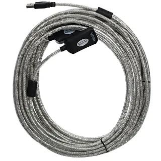 Кабель Vcom USB2.0-repeater, USB 2.0 Type-AM, USB 2.0 Type-AF, 15 м