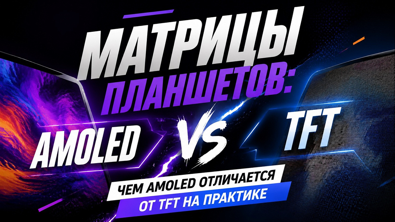 AMOLED или TFT в планшете: когда разница видна и стоит ли доплата