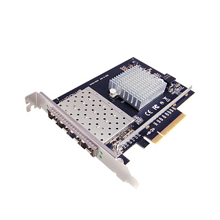 Сетевая карта Sunrich N-460, 4 порта SFP+ 10 Гбит/с, PCIe 3.0 x8, Intel XL710-BM1