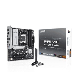 Материнская плата ASUS PRIME B840M-A WIFI, для AMD Ryzen 9000/8000/7000, DDR5