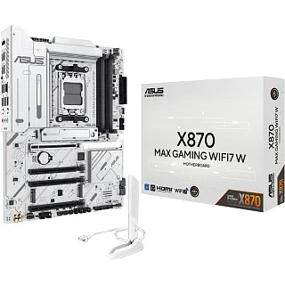 Материнская плата ASUS X870 MAX WIFI7 W, AM5, AMD X870, ATX, DDR5