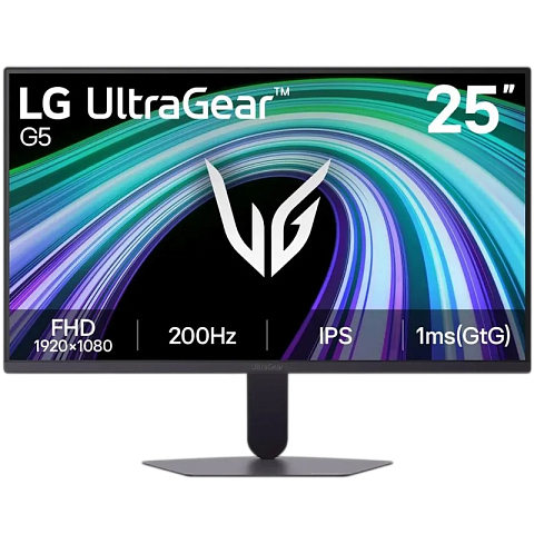 Монитор LG UltraGear 25G523B-B, 24.4 дюйма, 1920x1080, 200 Гц, IPS, 300 кд/м², фиолетово-серый