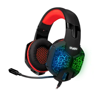 Гарнитура Sven AP-U988MV, проводное подключение, USB Type-A, полноразмерные, чёрный, микрофон на держателе