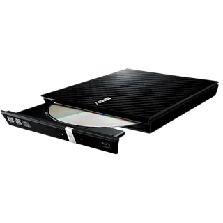 Оптический привод ASUS SDRW-08D2S-U LITE, внешний, чёрный, CD-R/RW рекордер