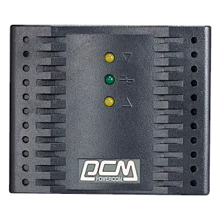 Стабилизатор напряжения Powercom TCA-2000 BL ступенчатый, 2000 ВА / 1000 Вт, 4 розетки Schuko, чёрный