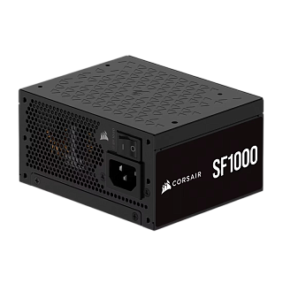 Блок питания Блоки питания/ Power Supply Corsair SF1000, Model RPS0176, 1000W 80+ Platinum (SFX, 3.1, PCIe 5.1, Full modular, 1x24(20+4)pin, 1x12VHPWR, 2x4+4-pin CPU +12V (EPS), 3x4-pin Molex, 4x6+2-pin PCIe, 8xSATA3, Active, 92x92mm, 125x100x63.5mm, APFC