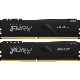 Оперативная память Kingston KF432C16BBK2/16, 16 ГБ (2x8 ГБ), DDR4, 3200 МГц, DIMM, CL16