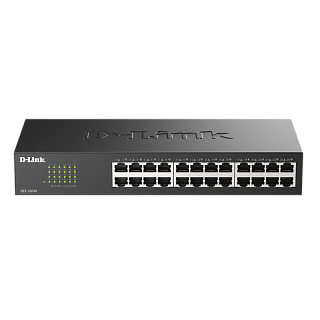 Коммутатор D-Link DES-1024D неуправляемый, 24 порта 100 Мбит/с, для стойки 19″