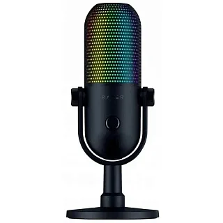 Микрофон Razer Seiren V3 Chroma, проводное подключение, USB Type-A, настольный, Black