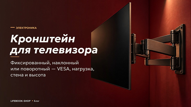Кронштейн для телевизора: фиксированный, наклонный или поворотный — VESA, нагрузка, стена и высота