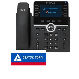 ЖК-дисплей, адаптер питания ФЛАТ-ПРО - Российское VOIP оборудование. Flat-Phone B10: 20 SIP-аккаунтов