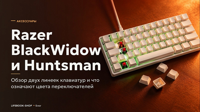 Razer BlackWidow и Huntsman: обзор двух линеек клавиатур и что означают цвета переключателей