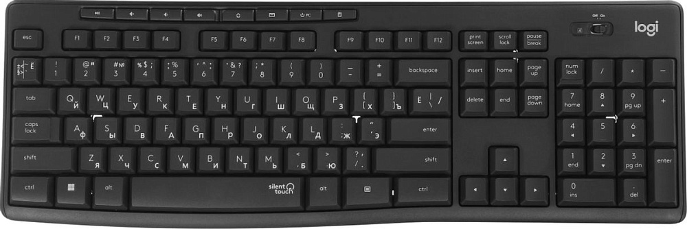 Комплект клавиатура + мышь Logitech Wireless MK295 Silent Combo Graphite, фото 2