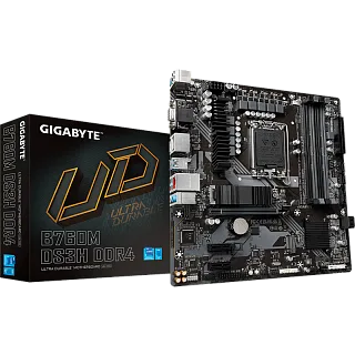 Материнская плата Gigabyte INTEL B760 s1700, LGA1700, mATX, DDR4, B760MDS3HDDR4