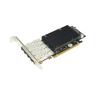 Сетевая карта Sunrich N-750, 4 порта SFP28 25 Гбит/с, PCIe 4.0 x16, Intel E810