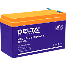 Батарея для ИБП Delta HRL 12-9 X, 12 В, 9 А·ч, клеммы F2 (под клемму 250), срок службы 12 лет
