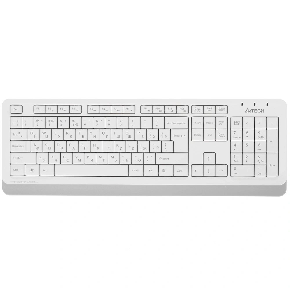 Комплект клавиатура и мышь A4Tech + Fstyler FG1010, беспроводное подключение, USB-A, белый, фото 2