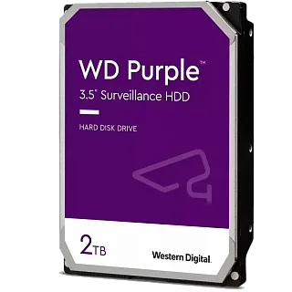 Жёсткий диск WD Purple 2 ТБ 3,5″, 5400 об/мин, кэш 64 МБ, для видеонаблюдения