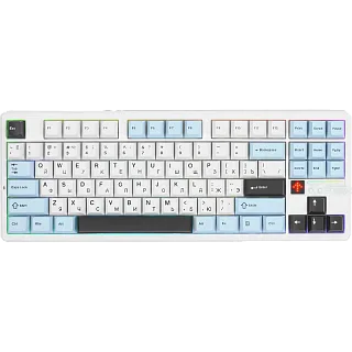 Клавиатура AULA F87Pro V2 Star Vector, USB-A, Bluetooth, радиоканал, механические, белый, подсветка