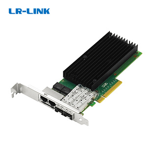 Сетевая карта LR-Link LRES4005TF-2S2T, 4 порта 10 Гбит/с: SFP+ и медные, Intel X710