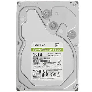 Жёсткий диск Toshiba S300 AI 10 ТБ 3,5″, 7200 об/мин, кэш 512 МБ, для видеонаблюдения
