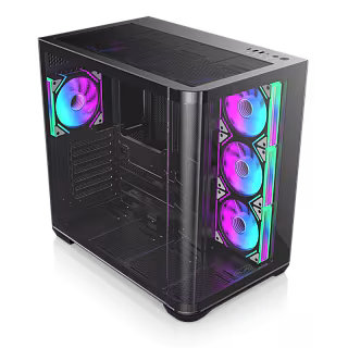 Корпус без блока Case Raijintek ATREUS BT4, Midi-Tower, TG, 4x120mm ARGB, 2xUSB-A 3.0 + 1xUSB Type-C , E-ATX, ATX, mATX, mITX Black