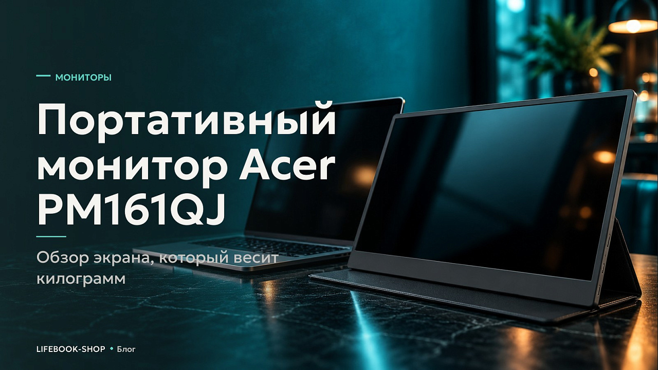 Портативный монитор Acer PM161QJ: обзор экрана, который весит килограмм