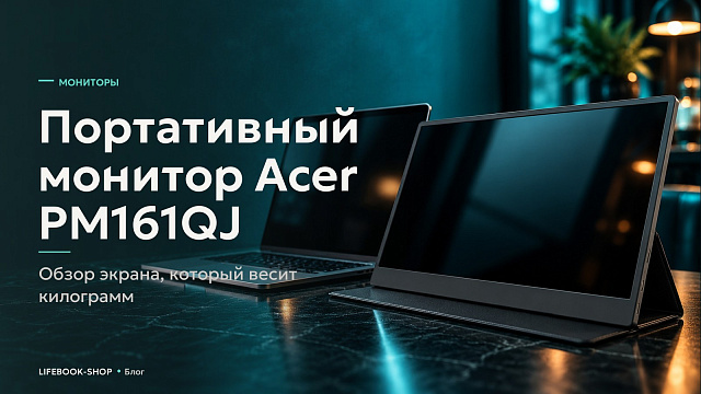 Портативный монитор Acer PM161QJ: обзор экрана, который весит килограмм