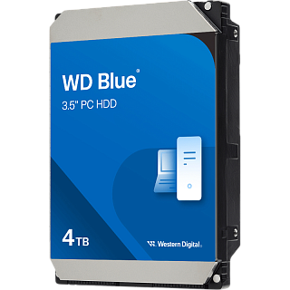 Жёсткий диск WD SATA3, 4 ТБ, клиентские ПК, 5400 об/мин, синий