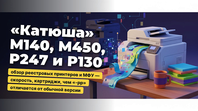 «Катюша» M140, M450, P247 и P130: обзор реестровых принтеров и МФУ — скорость, картриджи, чем «-pp» отличается от обычной версии