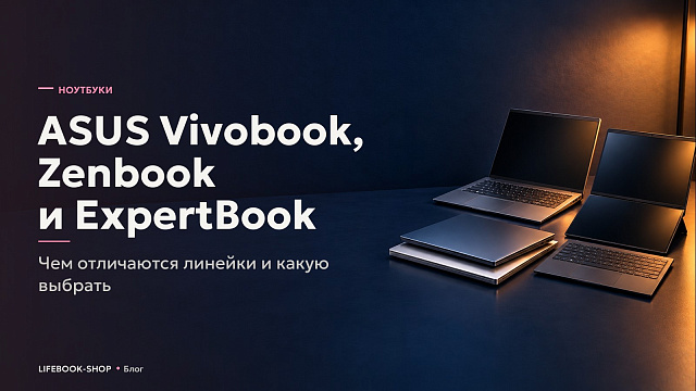 ASUS Vivobook, Zenbook и ExpertBook: чем отличаются линейки и какую выбрать